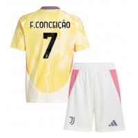 Juventus Francisco Conceicao #7 Bortedraktsett Barn 2024-25 Kortermet (+ Korte bukser)